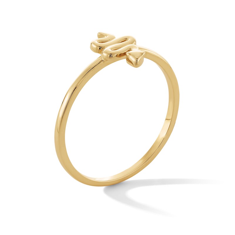Main Image 3 of 10K Solid Gold Snake Ring - Size 7