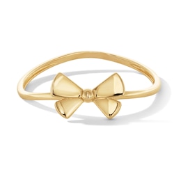 10K Solid Gold Bow Ring - Size 7