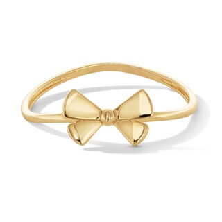 10K Solid Gold Bow Ring - Size 7