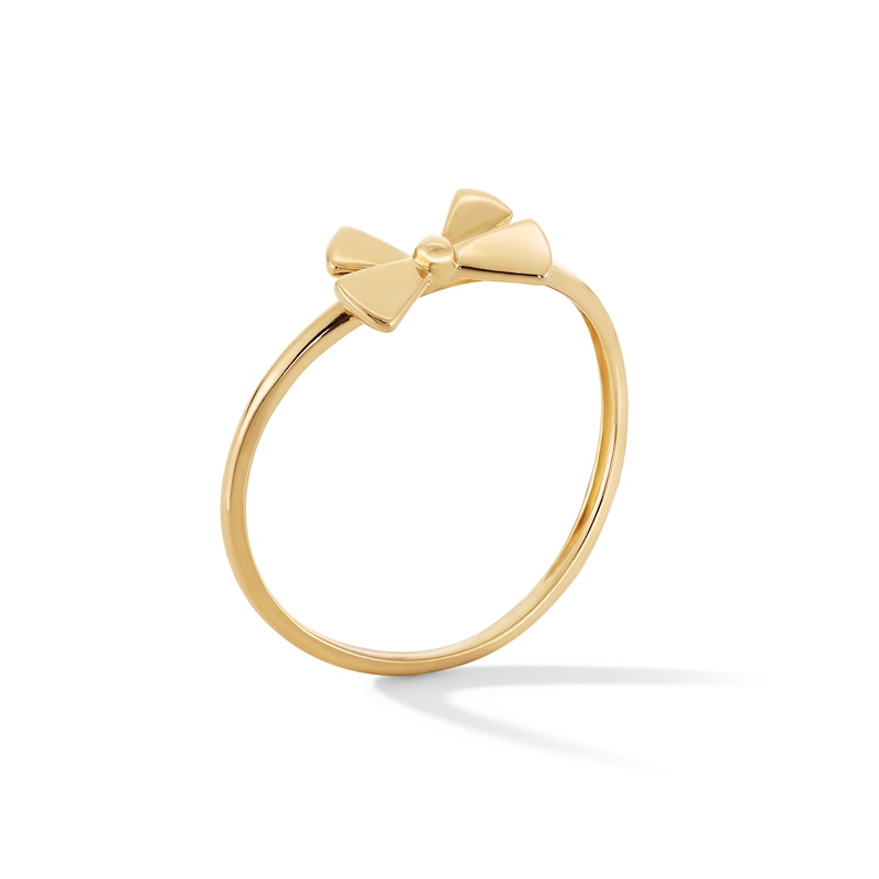 Main Image 3 of 10K Solid Gold Bow Ring - Size 7