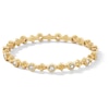 Thumbnail Image 1 of 10K Solid Gold CZ and Beaded Band - Size 7