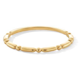 10K Solid Gold Beaded Ring - Size 7