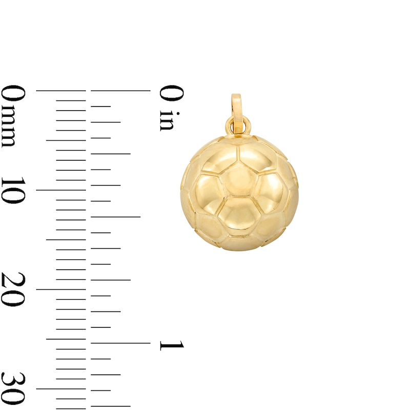 Main Image 2 of 10K Gold Soccer Ball Charm