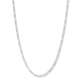 Solid Sterling Silver Figaro Chain - 18"