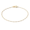 Thumbnail Image 1 of 10K Solid Gold Figaro Chain Bracelet - 7"