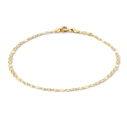 10K Solid Gold Valentino Chain Bracelet - 7"