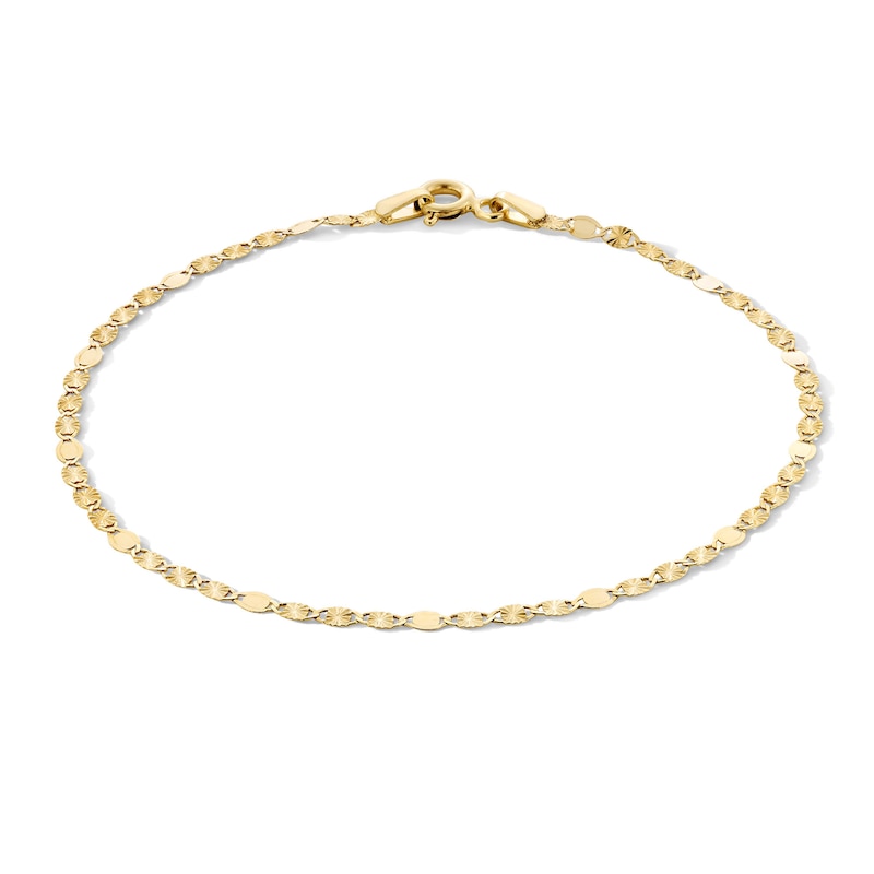 10K Solid Gold Valentino Chain Bracelet - 7"