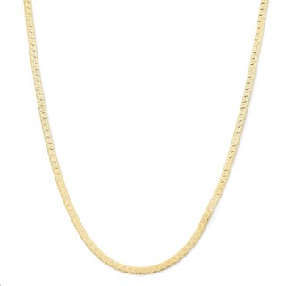 10K Yellow Gold Bonded Patterned Herringbone Chain - 18"