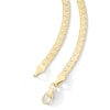 Thumbnail Image 2 of 10K Yellow Gold Plated Patterned Herringbone Chain - 18"