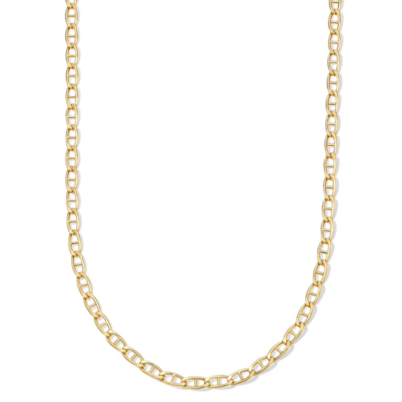 10K Hollow Gold Mariner Chain - 24"