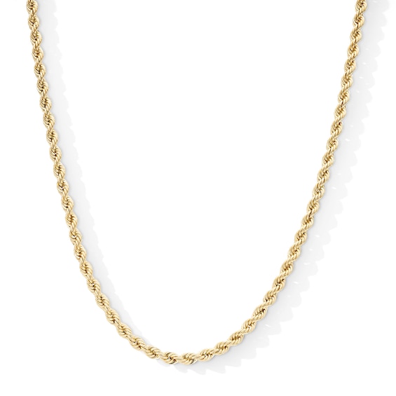 10K Yellow Gold Bonded Rope Chain - 20"