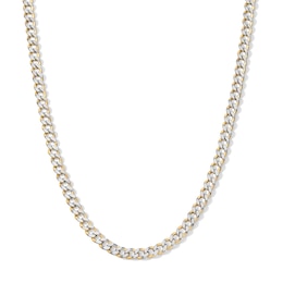 10K Two-Tone Gold Curb Chain - 26"