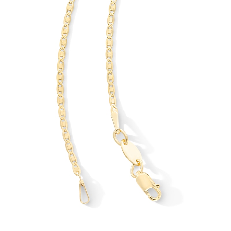 Main Image 2 of Solid Sterling Silver with 10K Yellow Gold Plate Valentino Chain - 18"