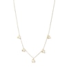 Thumbnail Image 1 of 10K Solid Gold Heart Station Cable Chain Necklace - 18"
