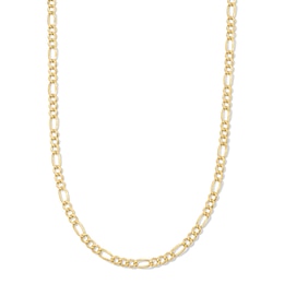 Sterling Silver with 10K Yellow Gold Plate Figaro Chain - 22"