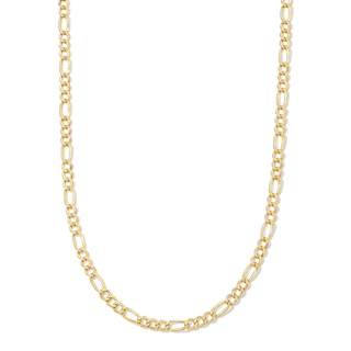 10K Yellow Gold Bonded Figaro Chain - 22"