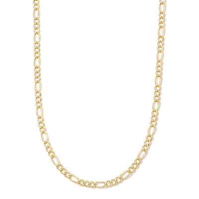 10K Yellow Gold Bonded Figaro Chain - 22"