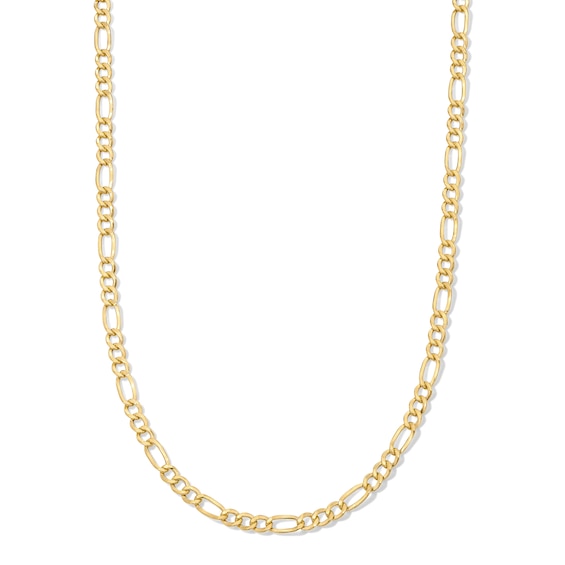10K Yellow Gold Bonded Figaro Chain - 22"