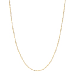 10K Yellow Gold Plated Twist Singapore Chain - 18"