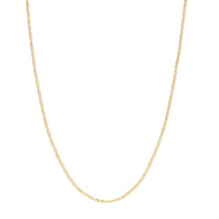 10K Yellow Gold Bonded Twist Singapore Chain - 18"