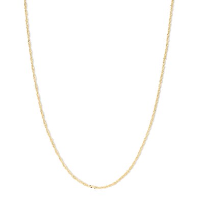 10K Yellow Gold Bonded Twist Singapore Chain - 18"