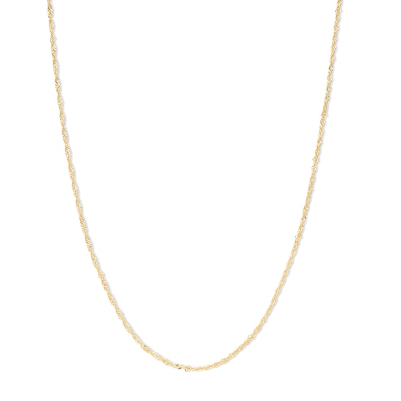 10K Yellow Gold Bonded Twist Singapore Chain - 18"