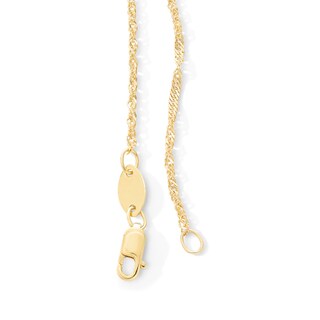 10K Yellow Gold Bonded Twist Singapore Chain - 18"