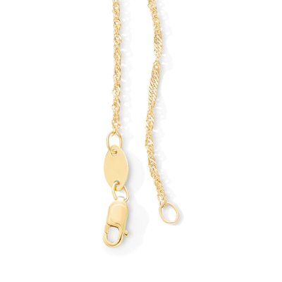 10K Yellow Gold Bonded Twist Singapore Chain - 18"