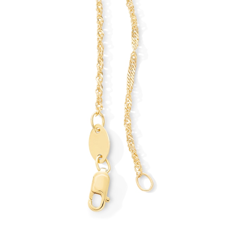 Main Image 2 of 10K Yellow Gold Plated Twist Singapore Chain - 18"