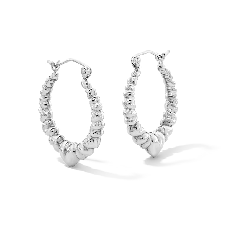 Sterling Silver Multi Heart Hoops