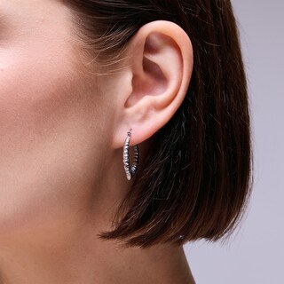 Sterling Silver Multi Heart Hoops