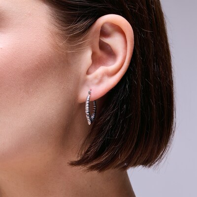 Sterling Silver Multi Heart Hoops