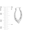 Thumbnail Image 3 of Sterling Silver Multi Heart Hoops