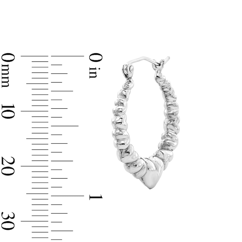 Main Image 3 of Sterling Silver Multi Heart Hoops