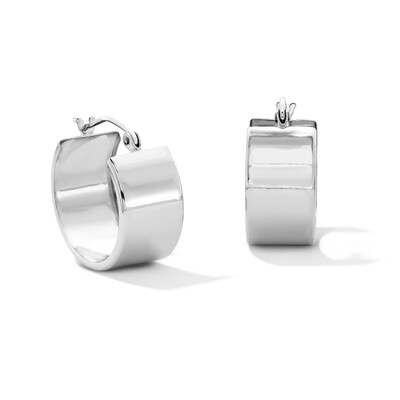 Sterling Silver Wide Hoops