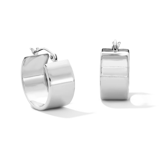 Sterling Silver Wide Hoops