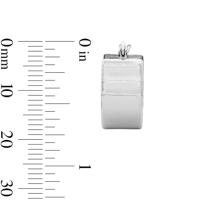 Main Image 3 of Sterling Silver Wide Hoops