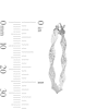 Thumbnail Image 3 of Sterling Silver Diamond-Cut Twist Hoops