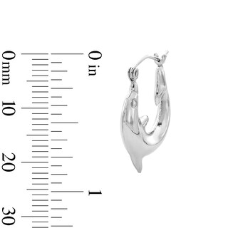 Sterling Silver Dolphin Hoops