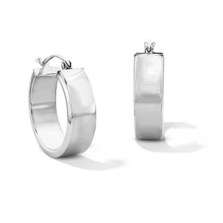 Sterling Silver Polished Wide Hoops