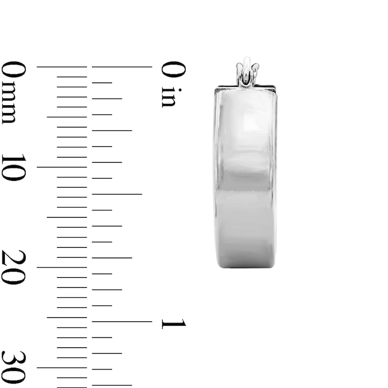 Main Image 3 of Sterling Silver Polished Wide Hoops