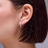Sterling Silver Satin Heart Hoops