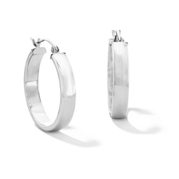 Sterling Silver Hollow Hoops