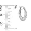 Thumbnail Image 3 of Sterling Silver Stamped Hoops