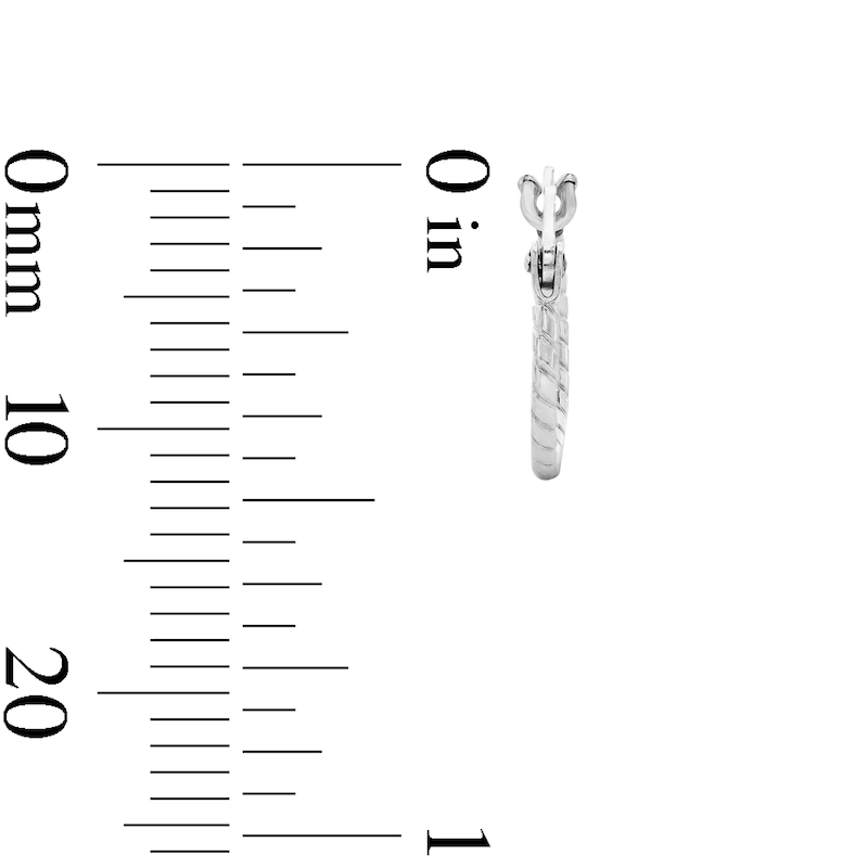 Main Image 3 of Sterling Silver Twist Tube Hoops