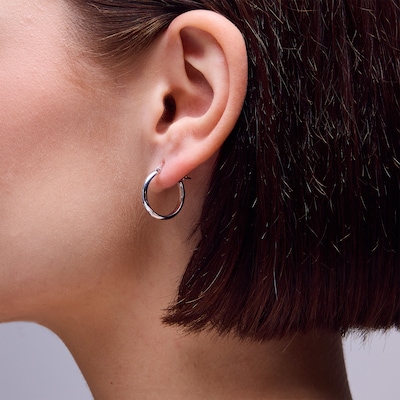 Sterling Silver Hinged Hoops
