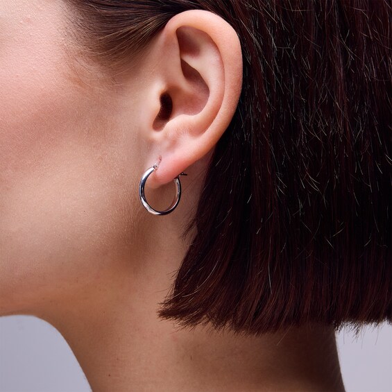 Sterling Silver Hinged Hoops