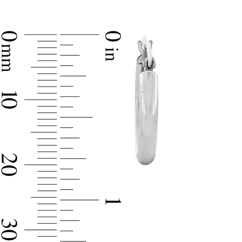 Main Image 3 of Sterling Silver Hinged Hoops