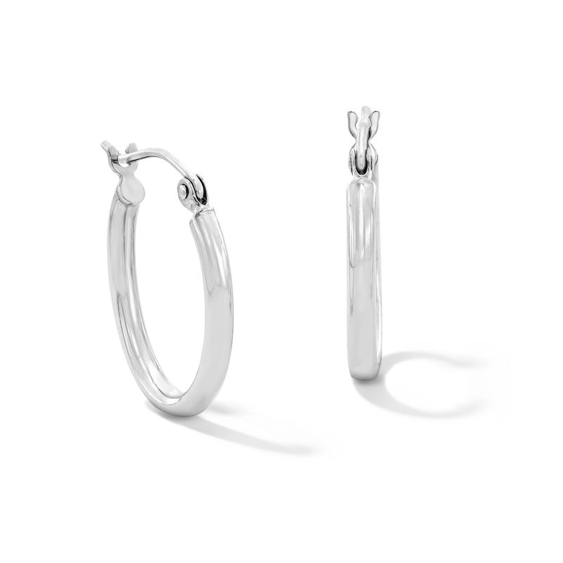 Main Image 1 of Sterling Silver Hinged Hoops