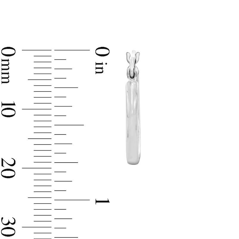 Main Image 3 of Sterling Silver Hinged Hoops